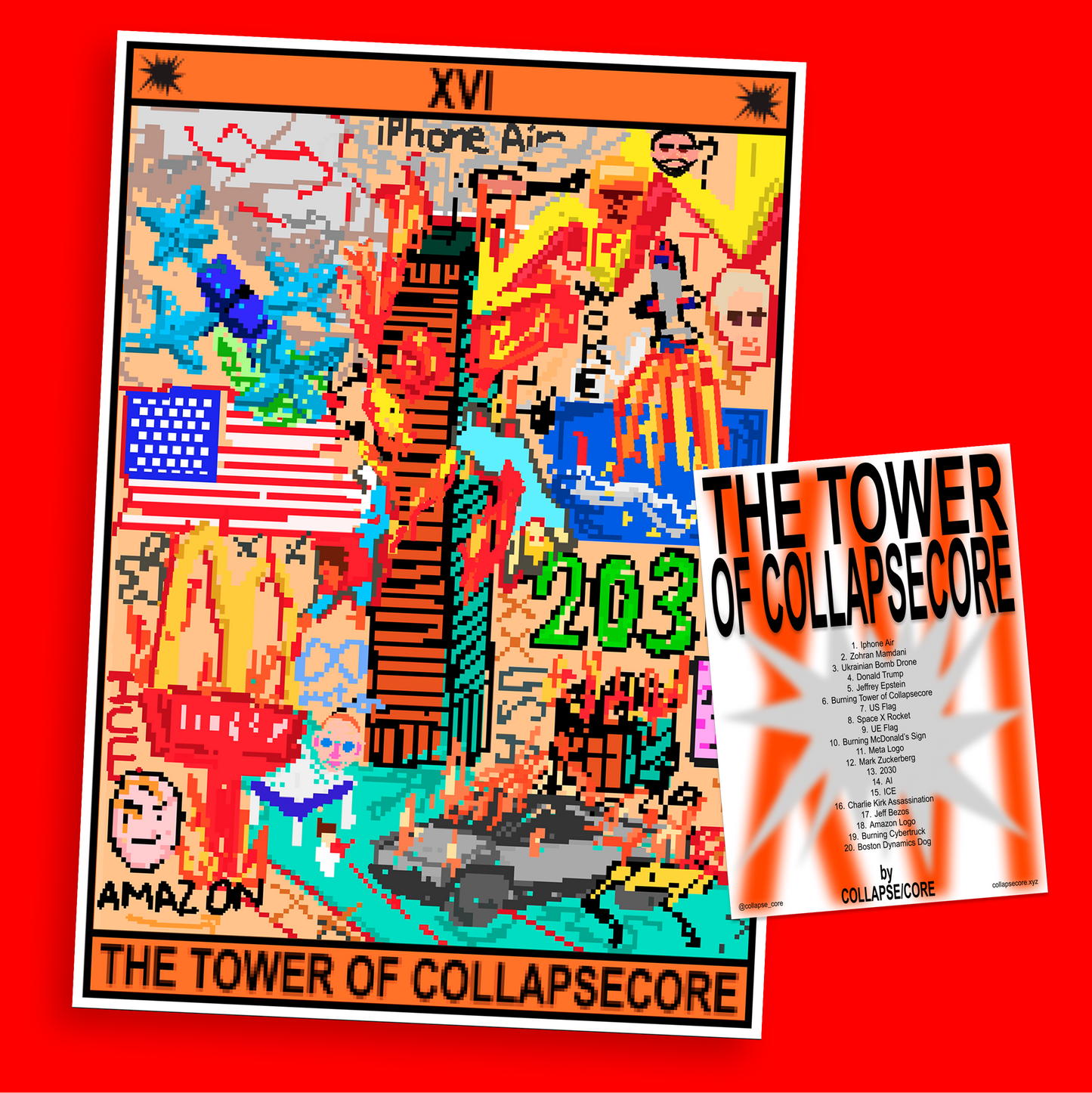 THE TOWER OF COLLAPSECORE - POSTER A2