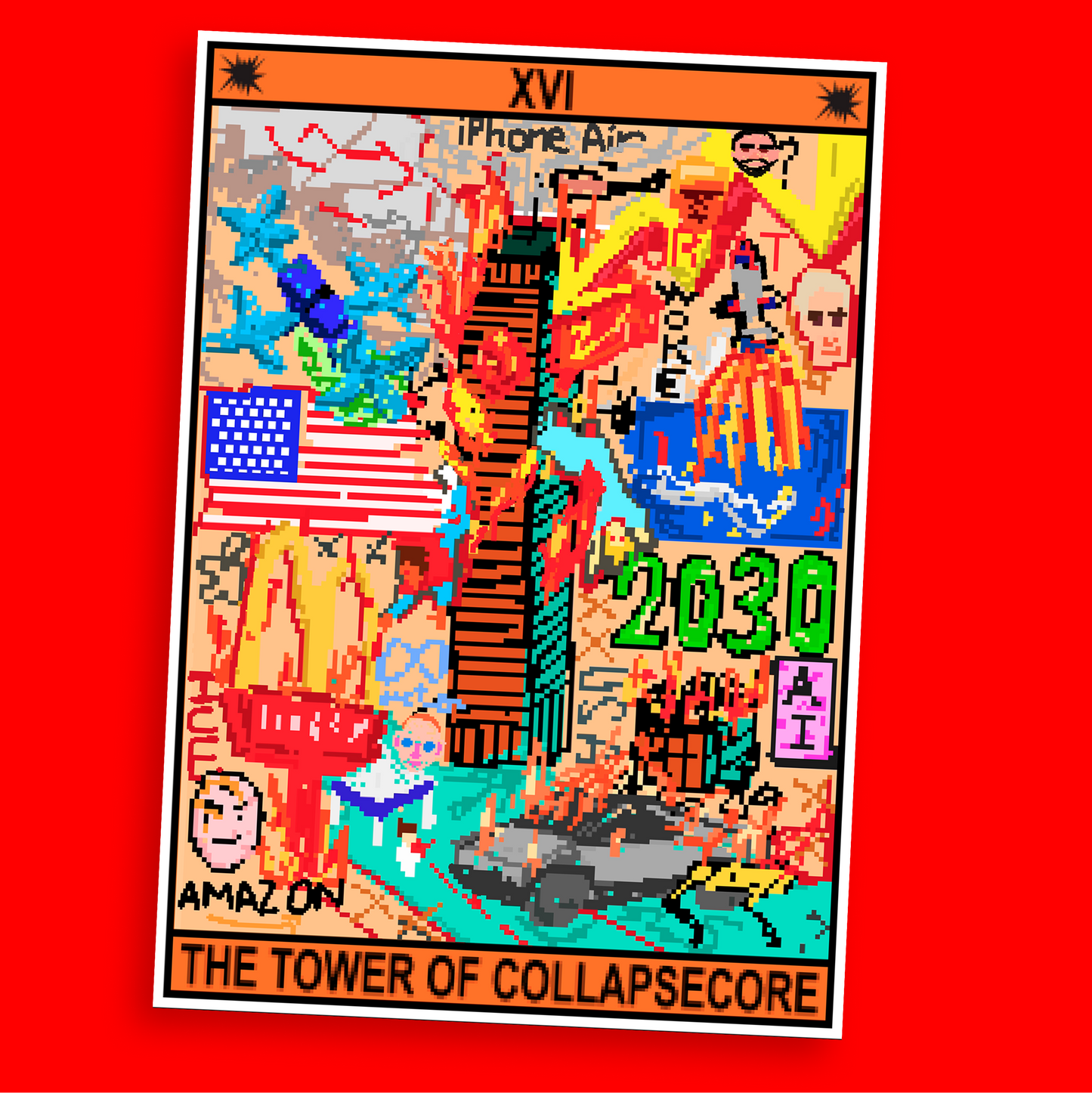 THE TOWER OF COLLAPSECORE - POSTER A2